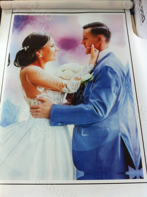 Фотокартина в стиле дрим-арт на холсте 50х70см «Жених и невеста» — фото 2