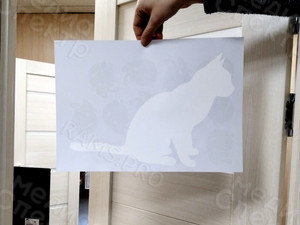 Трафареты-наклейки фигурные «КОШКИ» для нанесения рисунков краской на фасад дома — фото 1