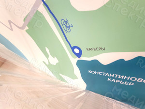 Карта-стенд щит информационный – СХЕМА ВЕЛОМАРШРУТА ТВЕРЬ-КАРЬЕРЫ — фото 2