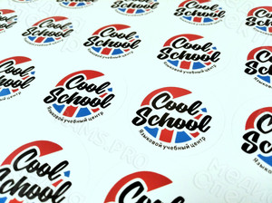 Наклейки с логотипом языкового центра «COOL SCHOOL» — фото 1