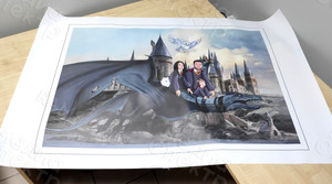 Картина 90х60см «На драконе» по Гарри Поттеру — фото 4