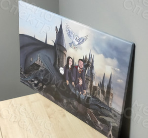 Картина 90х60см «На драконе» по Гарри Поттеру — фото 3