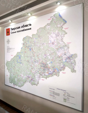 Карта-стенд на стену «Газификация Тверской области» — фото 2
