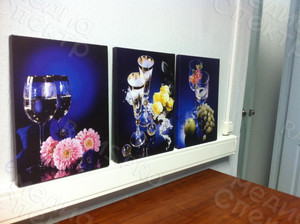 Модульные картины на холстах 3шт 30х40см «Бокалы» — фото 1