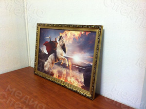 Картина-фотомонтаж на холсте 60х40см «Всадник на белом коне» — фото 2