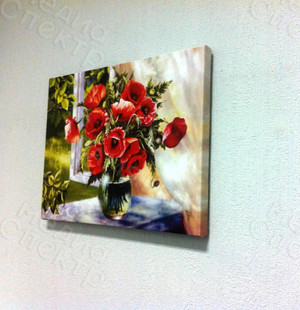 Фотокартины на холстах 40х30см «Цветы мак» — фото 2