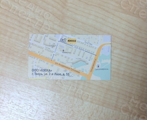Визитка со схемой проезда «Юкка» — фото 4