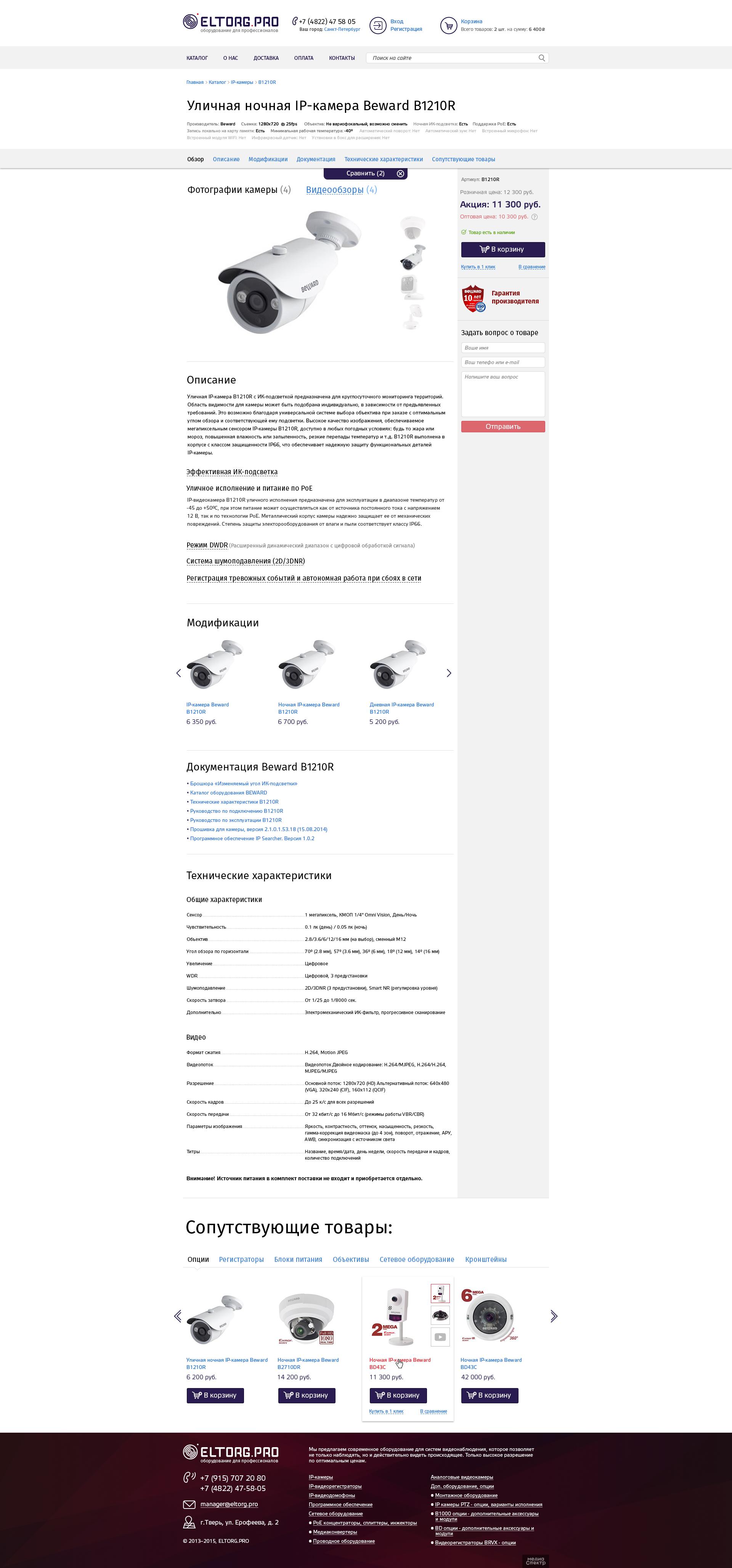 Страница товара